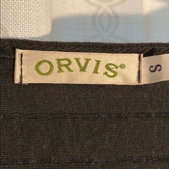 Orvis ribbed black top with cool details - Picture 3 of 8